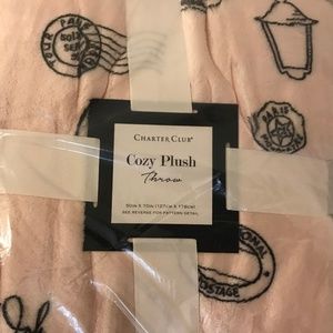 New Paris pink plush blanket